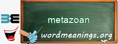 WordMeaning blackboard for metazoan